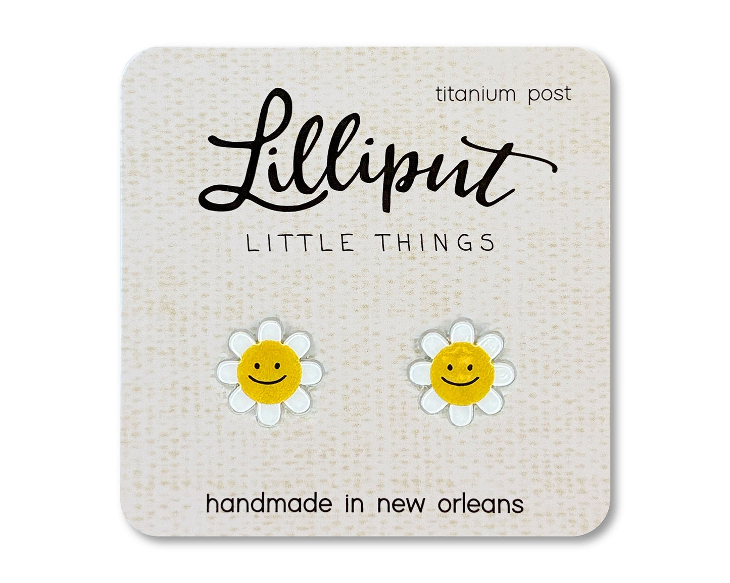 Happy Daisy Earrings // Kawaii Daisy Earrings // Smiling Daisy Earrings // Cute Daisy Earrings // Easter Earrings // Spring Earrings