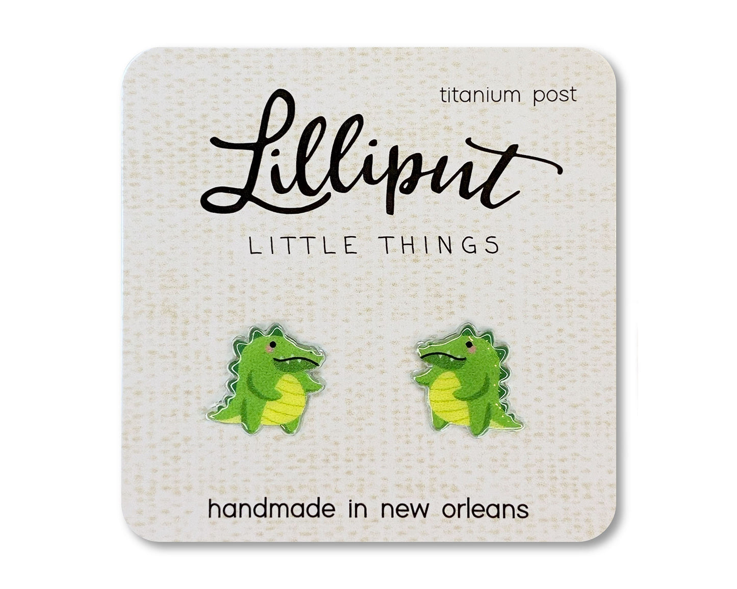 Alligator Earrings // Chonky Gator Earrings // Crocodile Earrings // Louisiana Gift // New Orleans Earrings