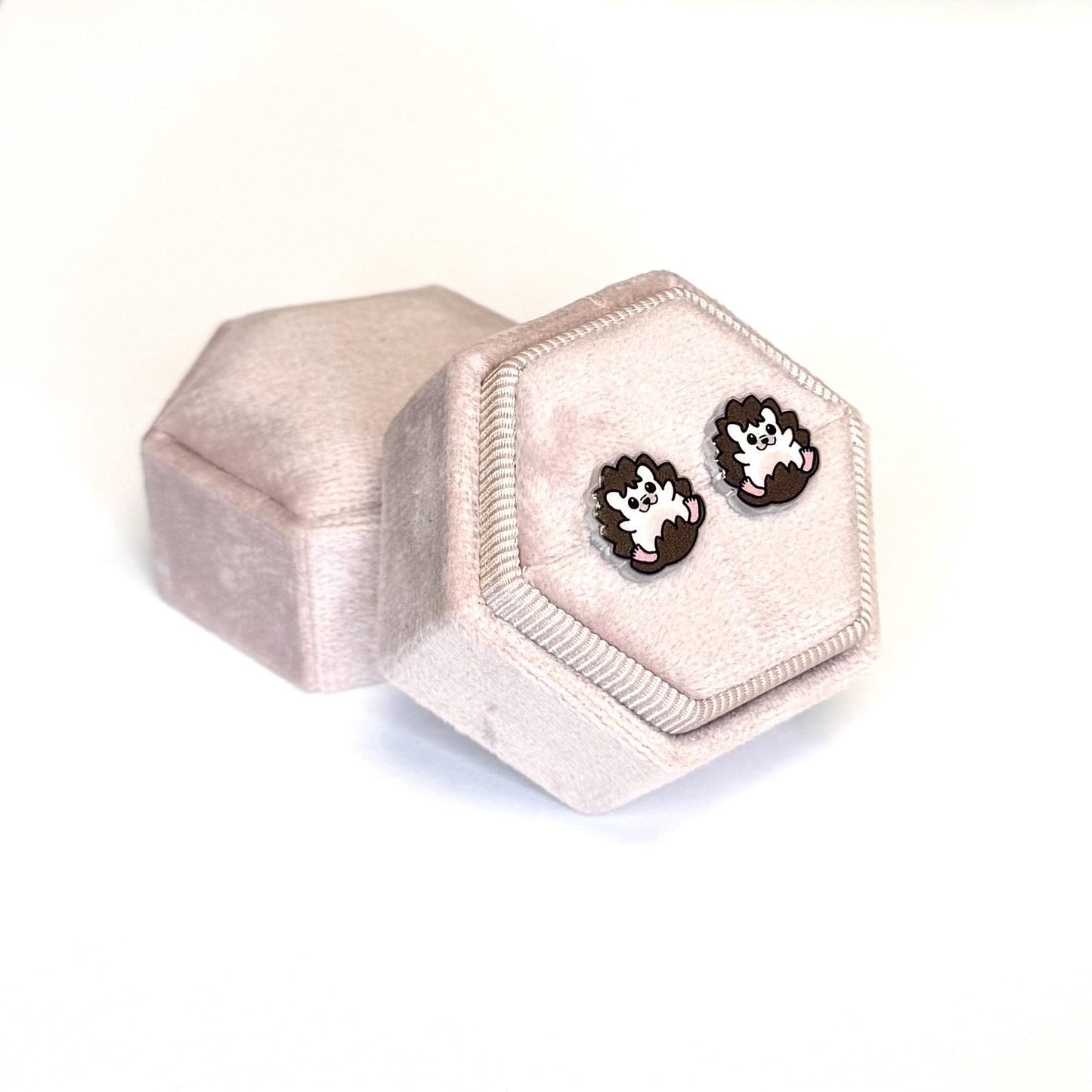 Hedgehog Earrings // Kawaii Hedgehog Studs // Quirky Animal Earrings // Animal Lover Gift // Childrens Earrings // Little Girl Gift