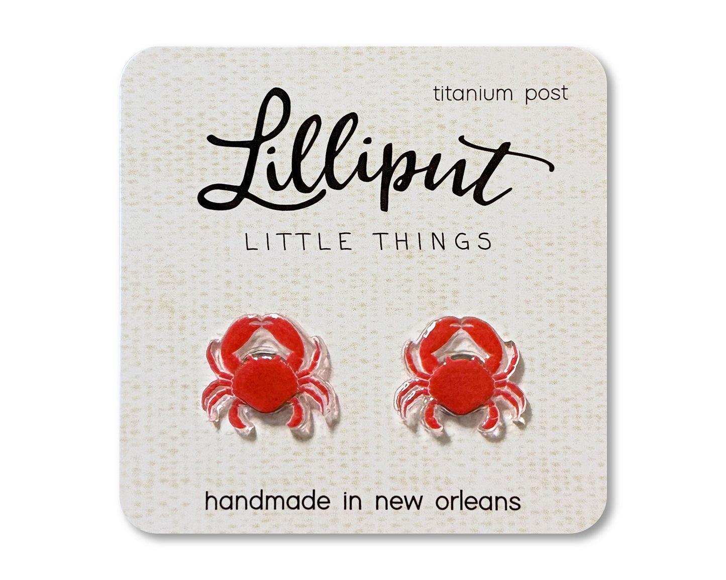 Crab Earrings // Blue Crab Earrings // Maryland Crab Earrings // Red Crab Earrings // Food Earrings // Miniature Food Jewelry / Crab Jewelry