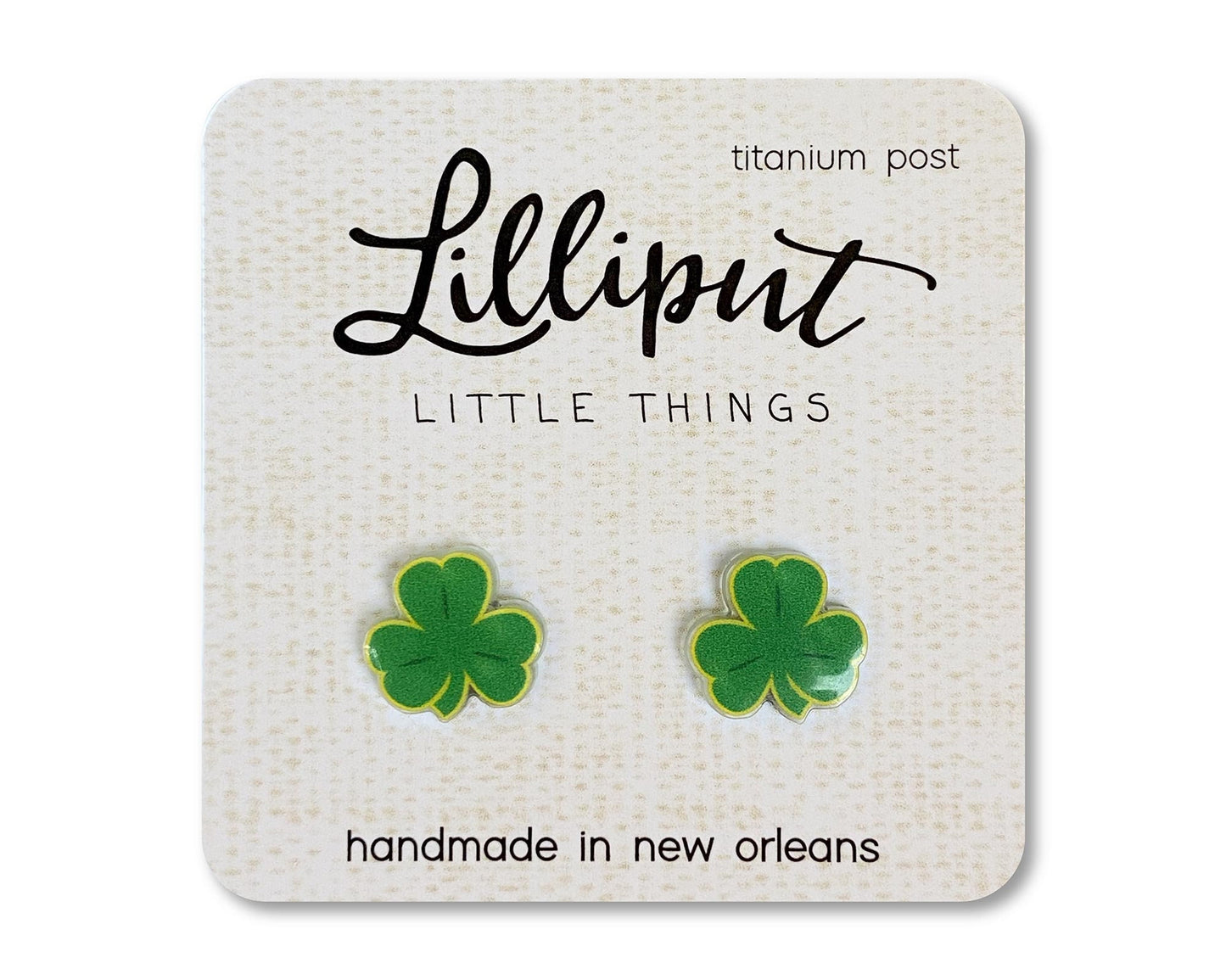 Shamrock Earrings // Three Leaf Clover Earrings // St Pattys Earrings // St. Patricks Day Earrings // Shamrock Jewelry //
