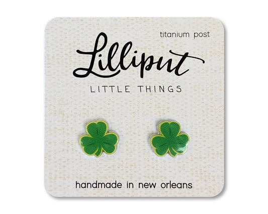 Shamrock Earrings // Three Leaf Clover Earrings // St Pattys Earrings // St. Patricks Day Earrings // Shamrock Jewelry //