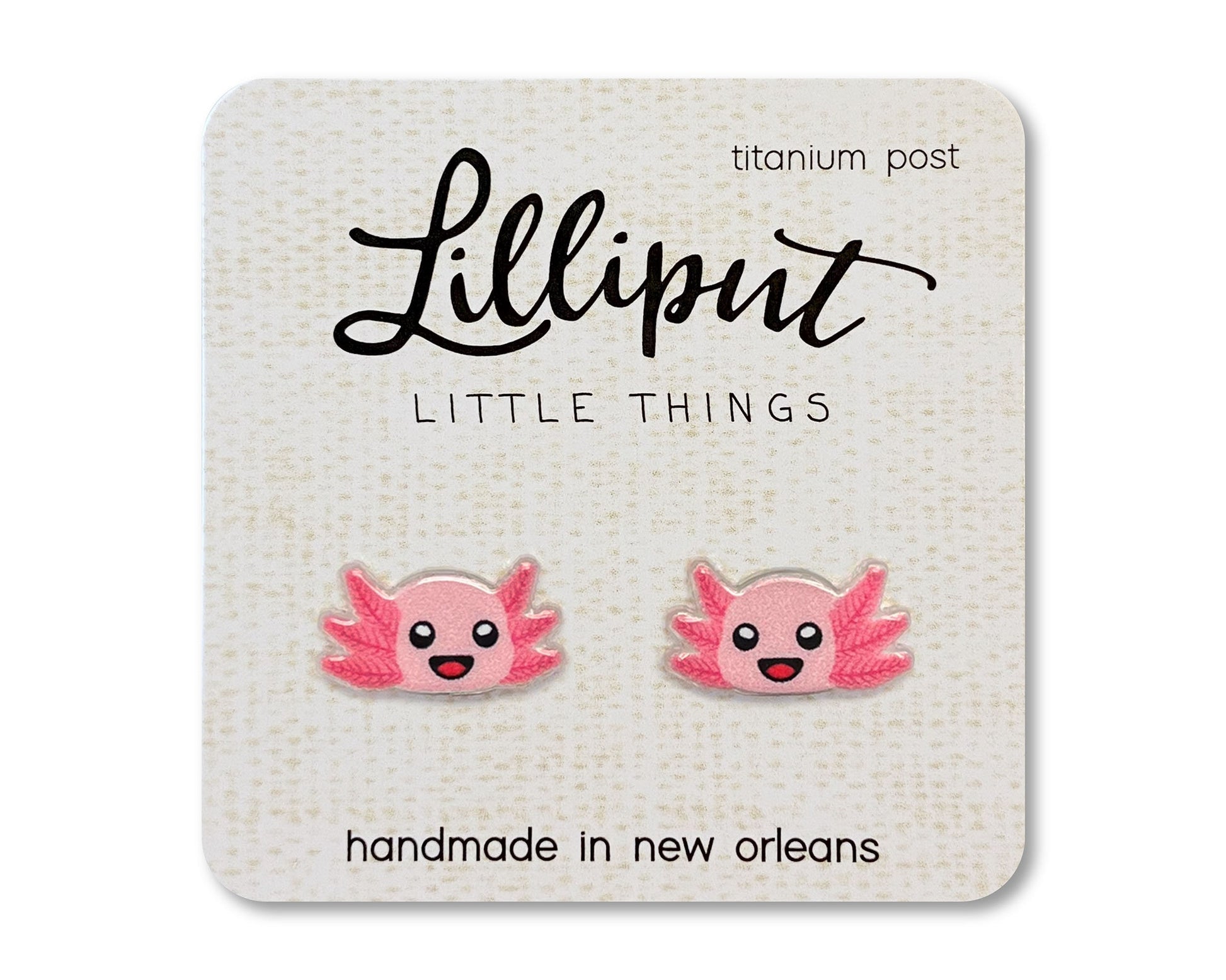 Axolotl Earrings // Kawaii Axolotl // Cute Earrings // Kids Earrings // Novelty Earrings