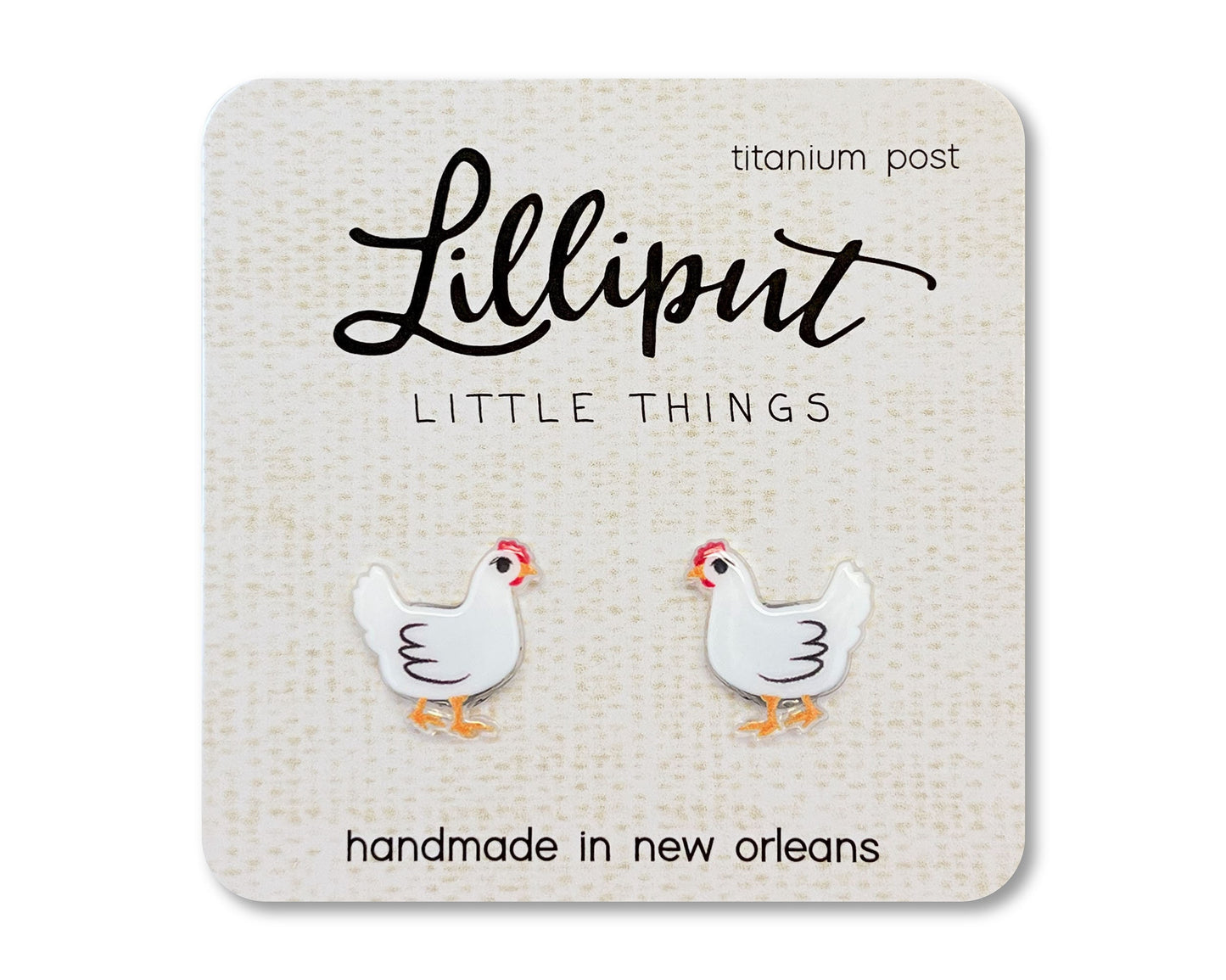 Chicken Earrings // Chicken Lady Gift // Weird Earrings // Funky Earrings // Funny Earrings // Quirky Earrings