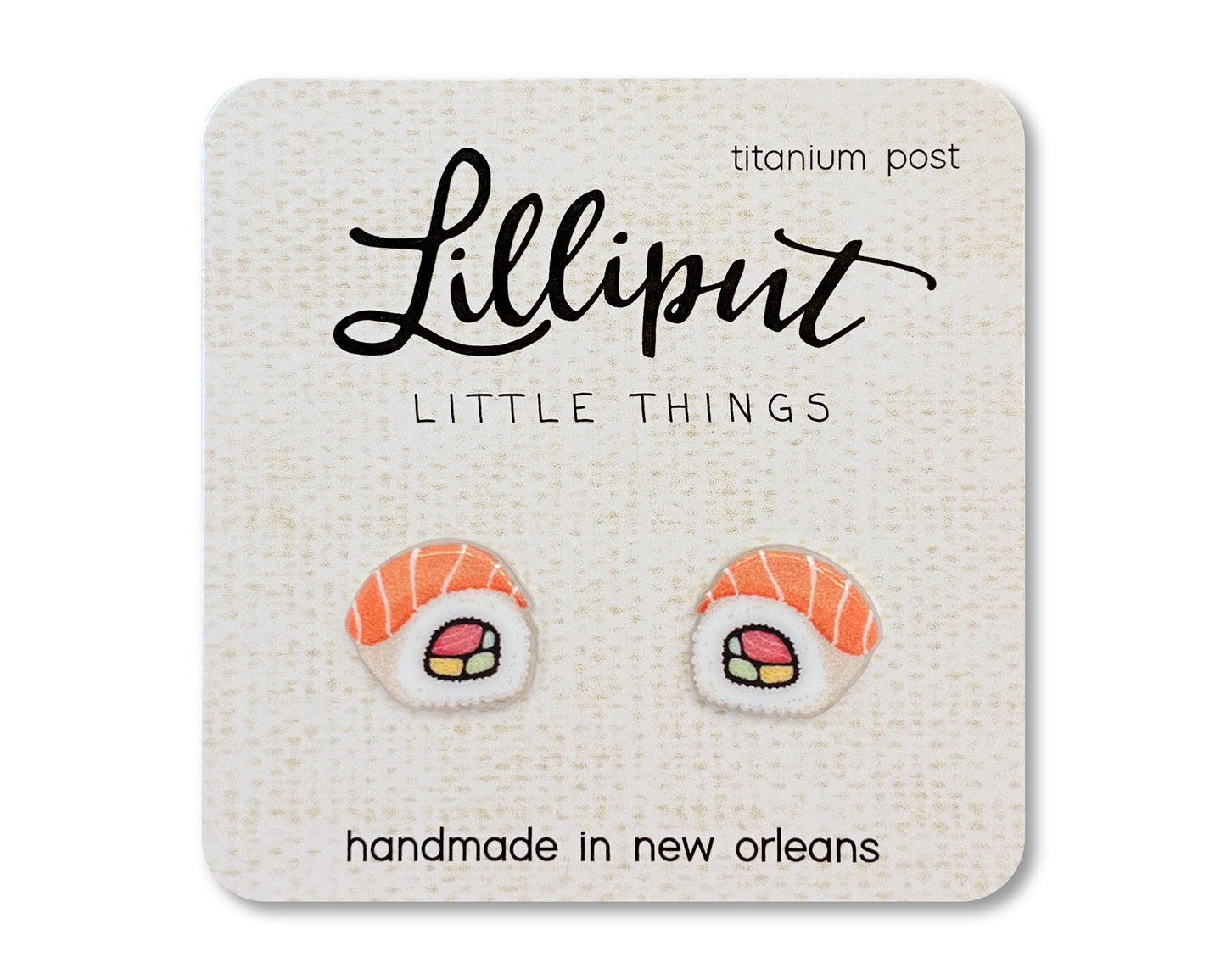 Sushi Roll Earrings // Food Earrings // Waterproof Earrings // Weird Earrings // Quirky Earrings // Cool Earrings