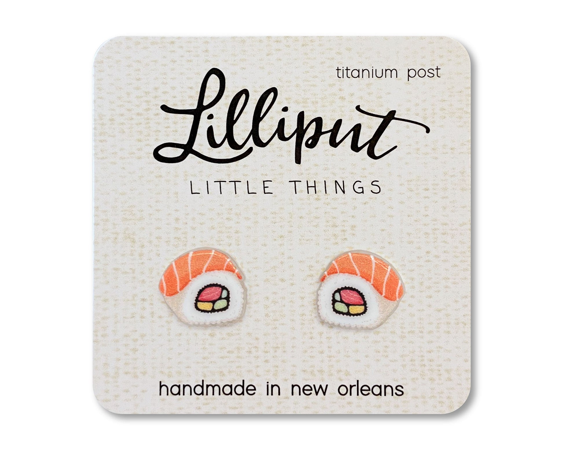 Sushi Roll Earrings // Food Earrings // Waterproof Earrings // Weird Earrings // Quirky Earrings // Cool Earrings