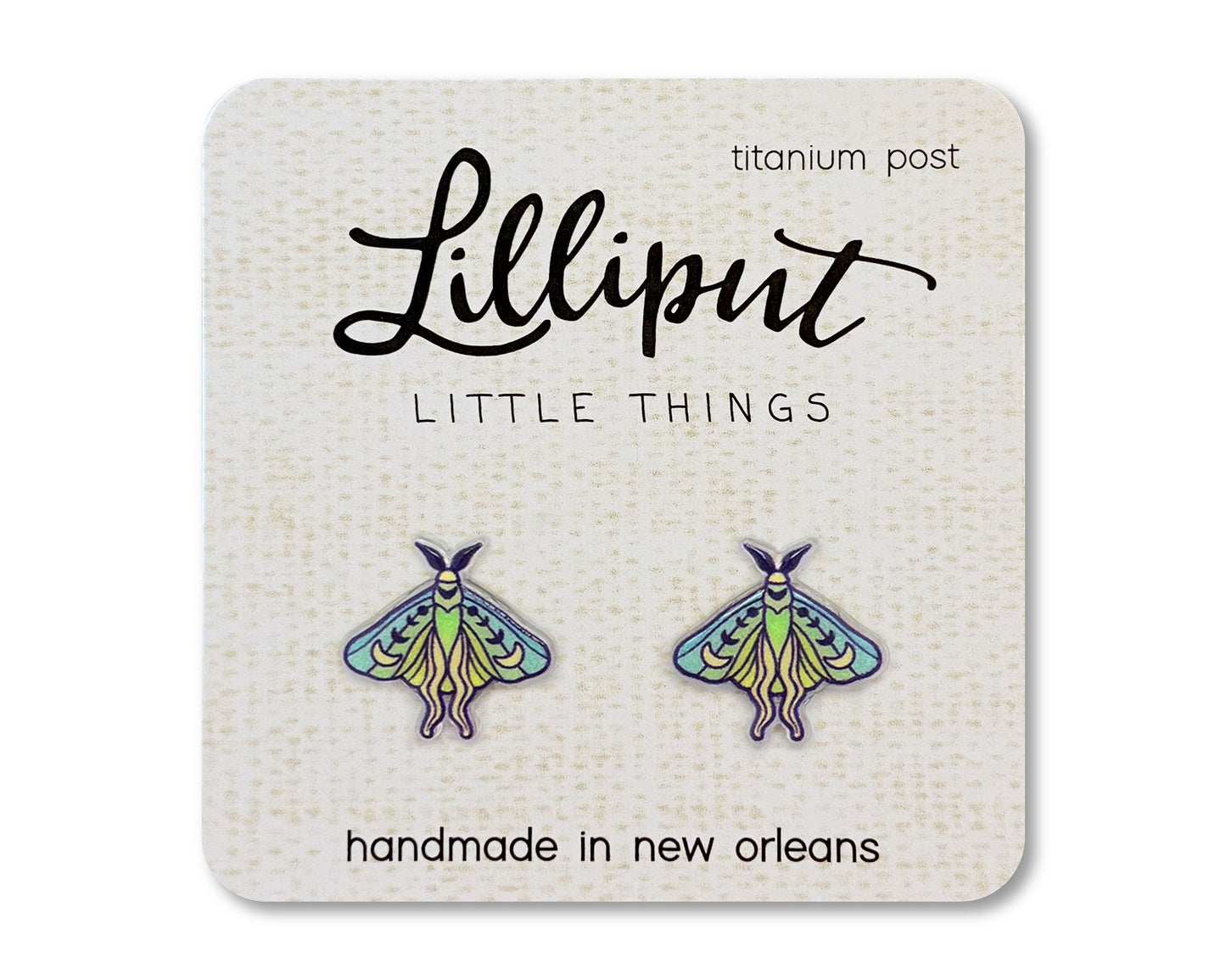 Luna Moth Earrings // Insect Earrings // Whimsical Earrings // Aesthetic Earrings // Cool Earrings