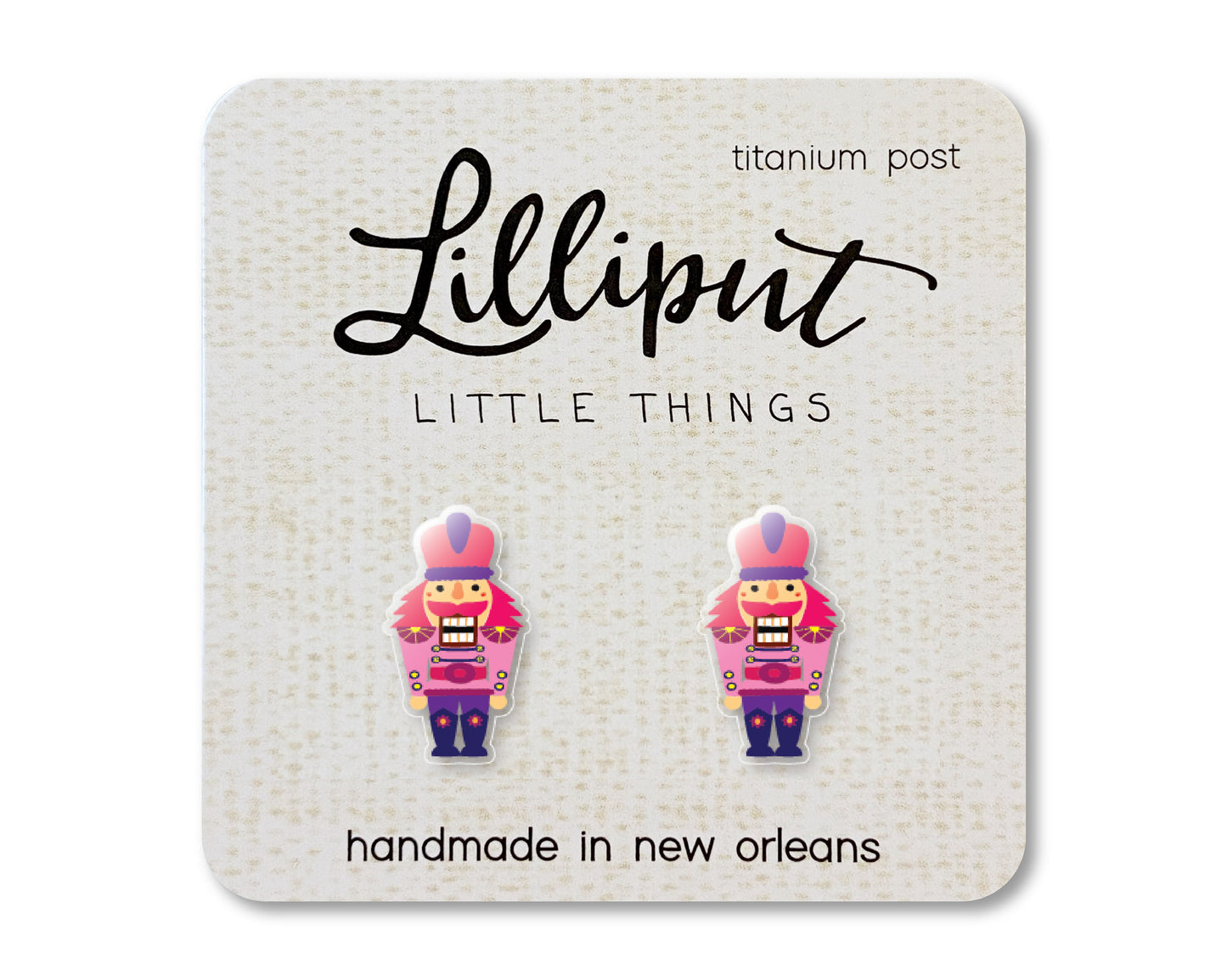 LIMITED - Pink Nutcracker Earrings