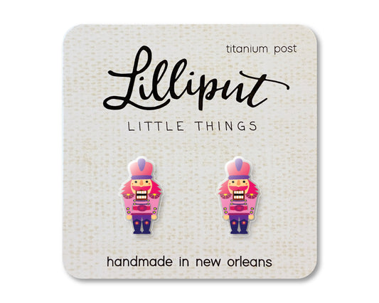 LIMITED - Pink Nutcracker Earrings