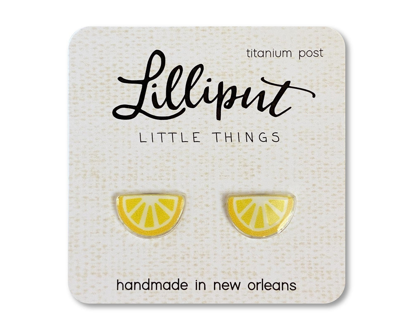 Lemon Wedge Earrings