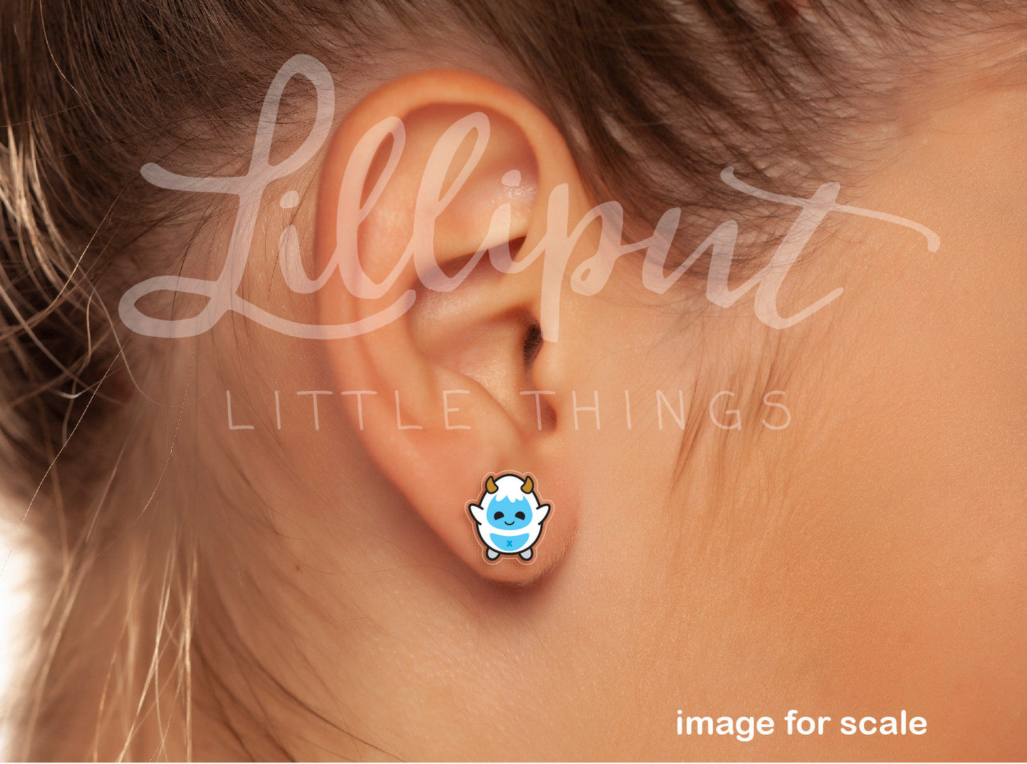 Yeti Earrings // Baby Yeti Earrings // Kawaii Yeti // Novelty Earrings // Quirky Earrings // Stocking Stuffer