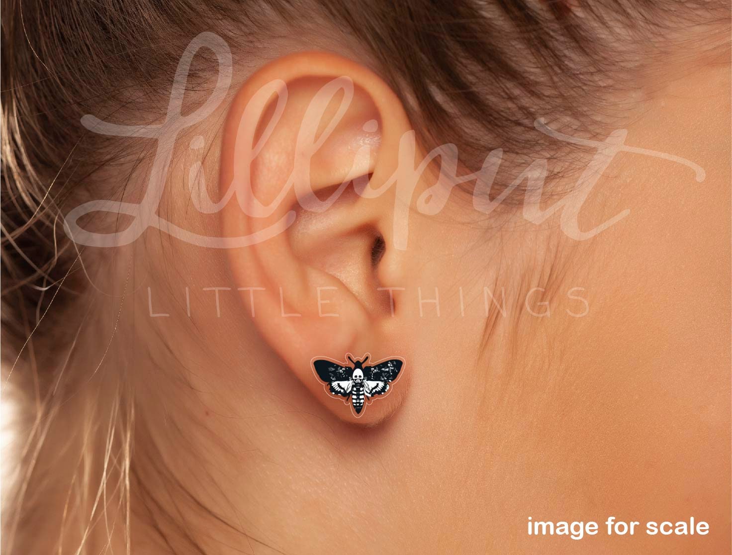 Death Head Moth Earrings // Deaths head Moth Earrings // Skull Moth Earrings // Witchy Earrings // Witchy Jewelry // Halloween Earrings